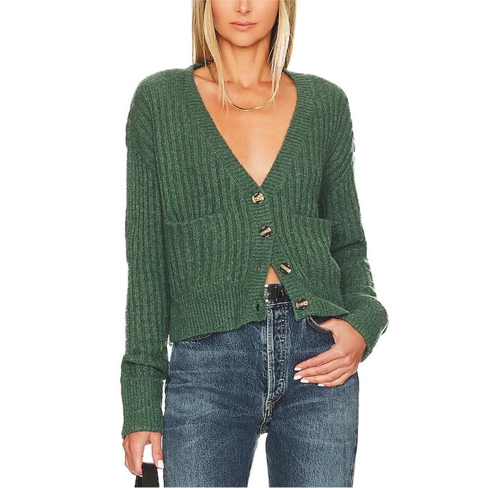 Lovers & Friends 'Caroline' Green Cardigan Women’s Size MED Wool Blend